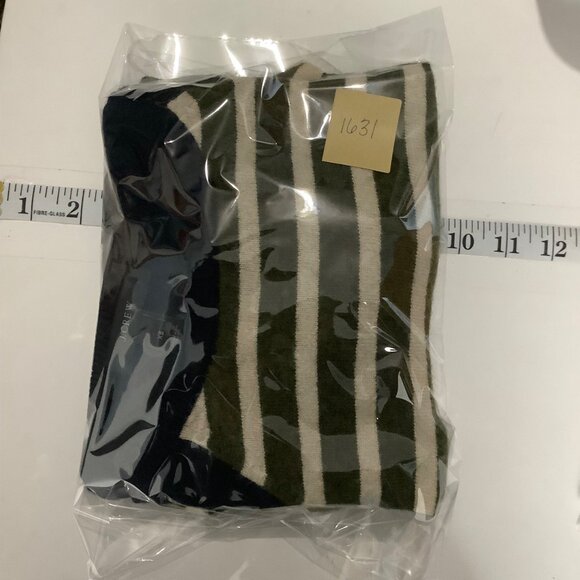 J.Crew Striped Sweater Women XS Wool Rabbit Hair Blend Buttons Elbow Patches - Picture 7 of 7